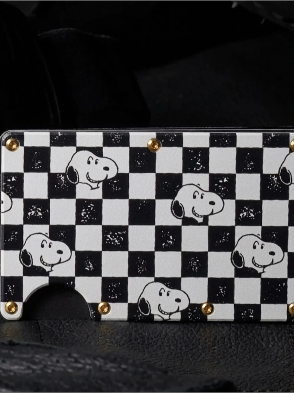RIDGE WALLET | PEANUTS-SPEED CLUB “FT SNOOPY” w/GOLD PVD SCREWS+BLK MULTI-TOOL